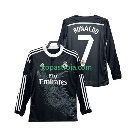 Billiga Fotbollströjor Real Madrid Cristiano Ronaldo 7 2014 2015 Retro Tredje tröja Långärmad